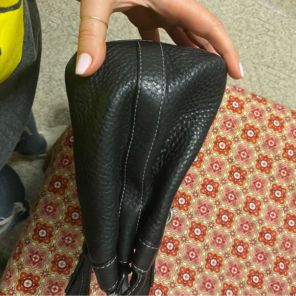 Coach Penelope Pebble Leather Black Handbag Shoulder Bag Purse - Picture 5 of 16